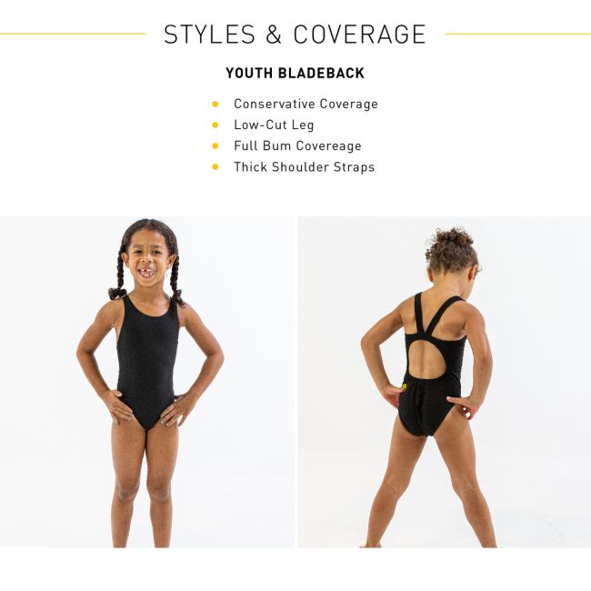 Finis - Costum de baie intreg Fete Bladeback - rosu inchis solid