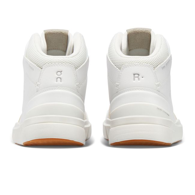 On - THE ROGER Clubhouse Mid - pantofi sport pentru femei - alb maro deschis nisip