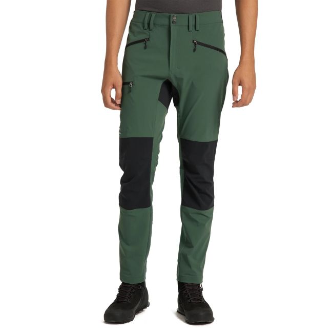 Haglofs - Pantaloni drumetie barbati Mid Slim Pant - negru verde padure