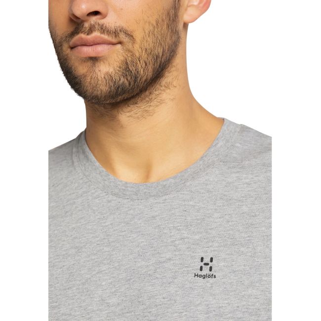 Haglofs - Tricou casual bumbac barbati Camp Tee - gri solid melaj