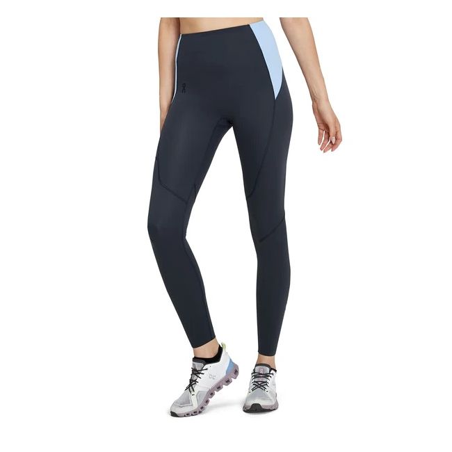 On Cloud - colanti lungi alergare pentru femei Movement Tights Long - negru albastru deschis
