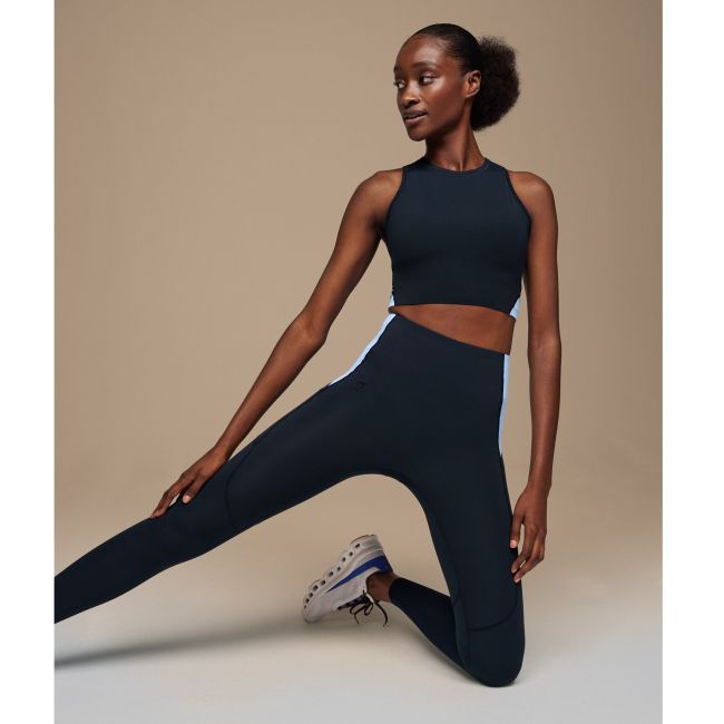 On Cloud - colanti lungi alergare pentru femei Movement Tights Long - negru albastru deschis