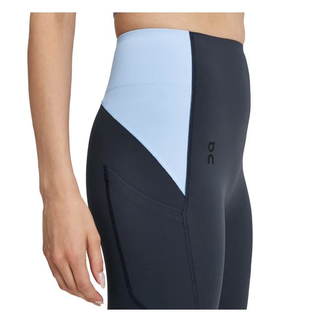 On Cloud - colanti lungi alergare pentru femei Movement Tights Long - negru albastru deschis
