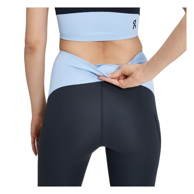 On Cloud - colanti lungi alergare pentru femei Movement Tights Long - negru albastru deschis