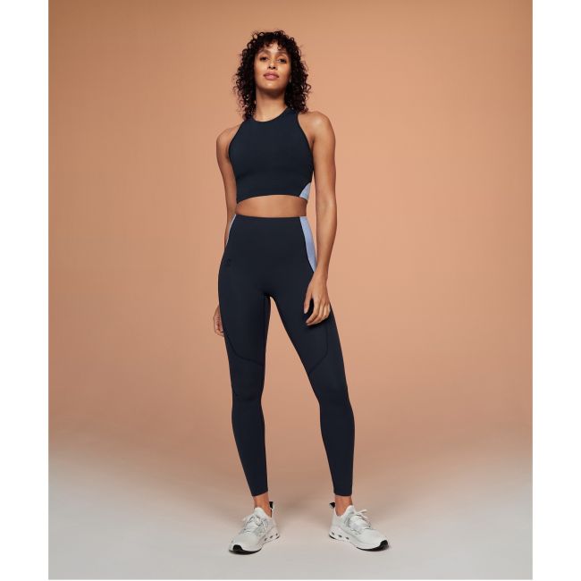 On Cloud - maiou sport scurt femei Movement Crop - albastru inchis | deschis