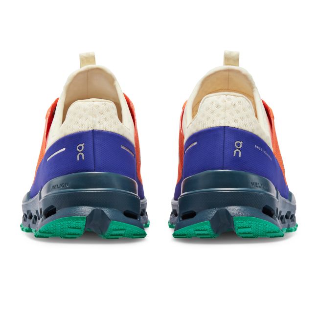On Cloudultra - pantofi alergare trail pentru barbati - albastru portocaliu verde Flame | Storm