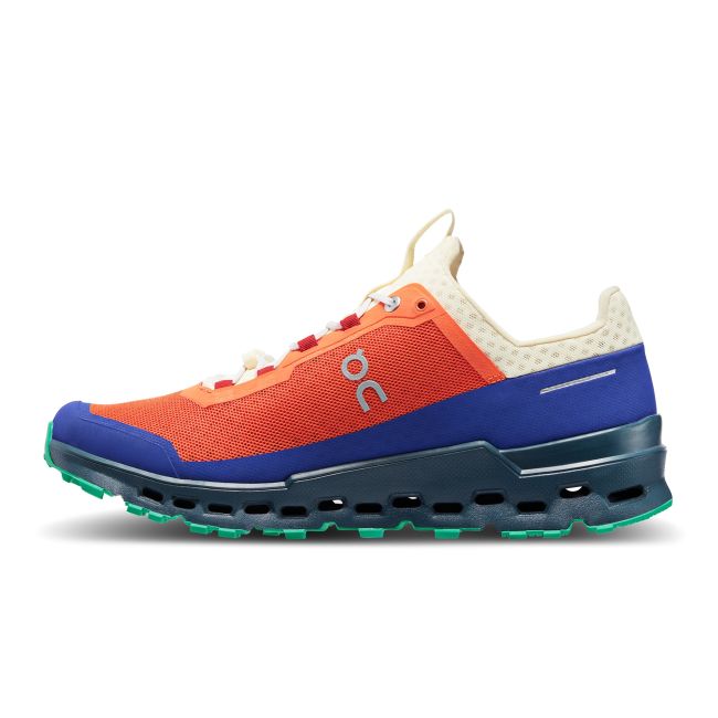 On Cloudultra - pantofi alergare trail pentru barbati - albastru portocaliu verde Flame | Storm