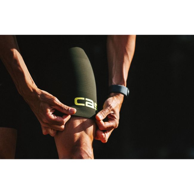 Castelli - pantaloni scurti ciclism barbati Premio shorts Ltd Edition - kaki galben fluo