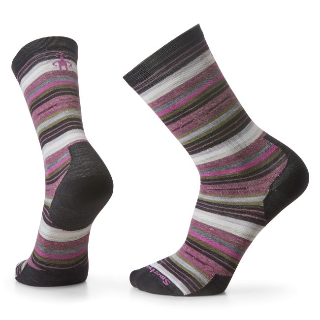Smartwool - sosete sport Everyday Margarita Crew Zero Cushion socks - dungi multicolore gri mov negru
