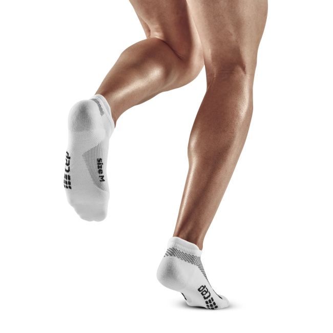 CEP - sosete compresie scurte barbati Training Compression Socks No Show - alb negru