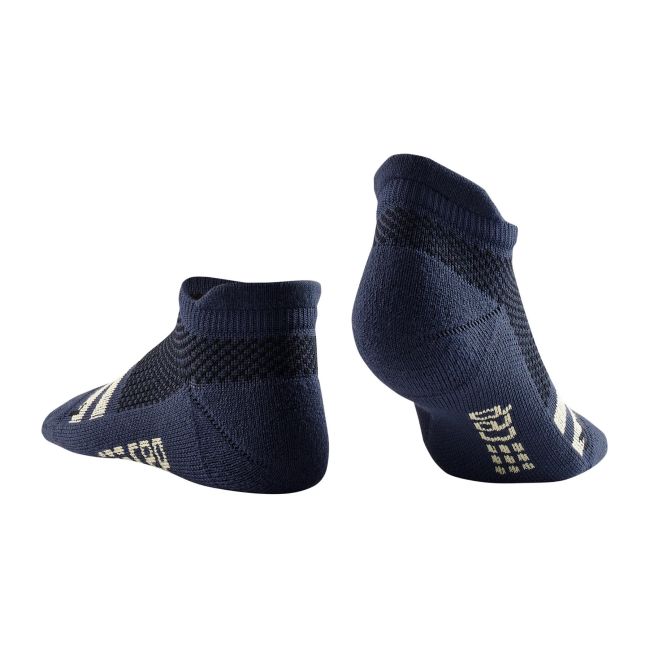 CEP - sosete compresie scurte barbati Training Compression Socks No Show - albastru inchis uniforma crem