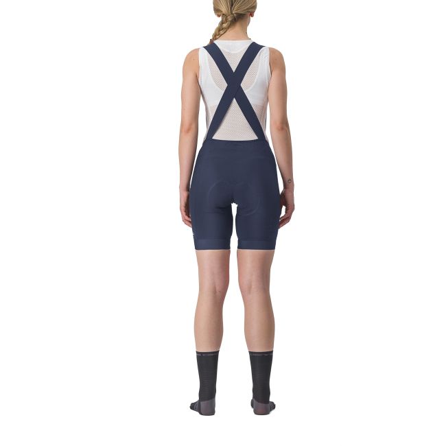 Castelli - pantaloni scurti ciclism cu bretele pentru femei Endurance bibshorts - albastru inchis