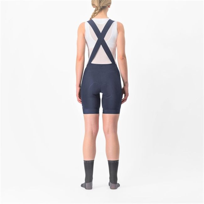 Castelli - pantaloni scurti ciclism cu bretele pentru femei Endurance bibshorts - albastru inchis