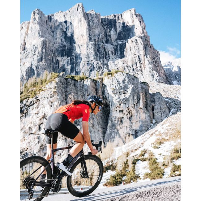 Castelli - pantaloni scurti ciclism cu bretele pentru femei Endurance bibshorts - albastru inchis