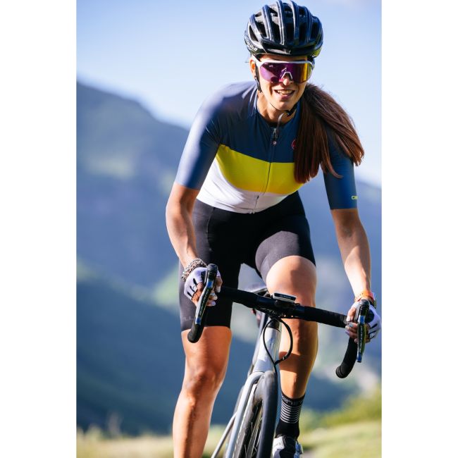 Castelli - pantaloni scurti ciclism cu bretele pentru femei Free Aero RC bibshorts - visiniu