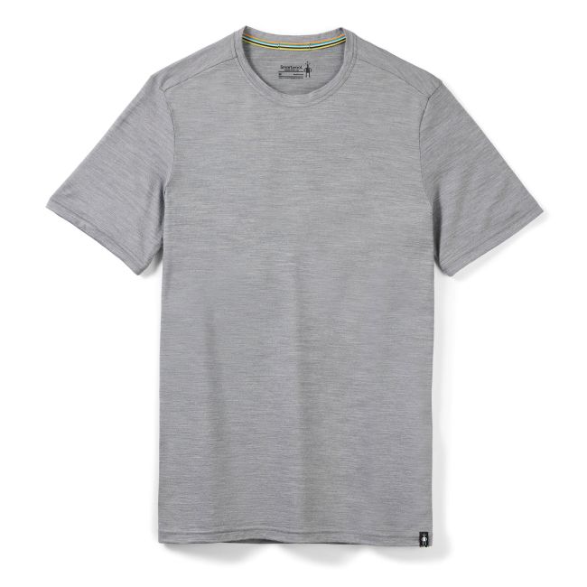 Smartwool - tricou sport barbati maneca scurta Short Sleeve Tee Slim Fit tee - gri deschis