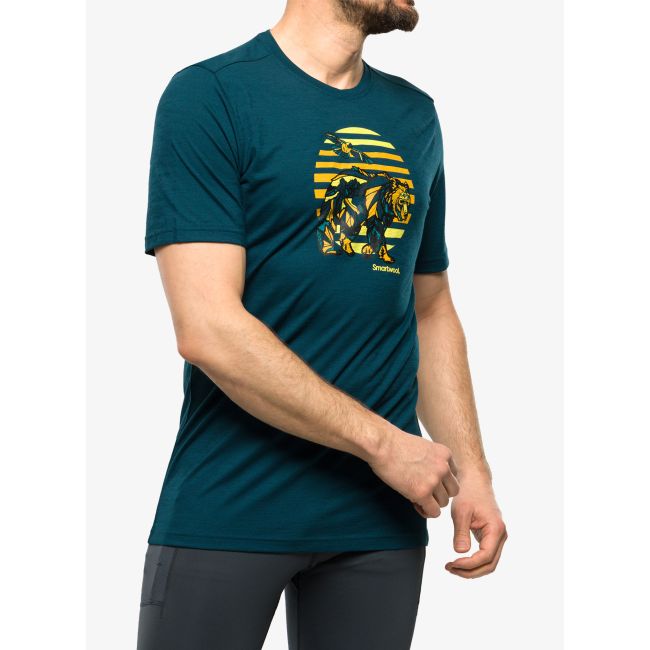 Smartwool - tricou sport unisex maneca scurta Companion Trek Graphic Short Sleeve Tee - albastru inchis amurg