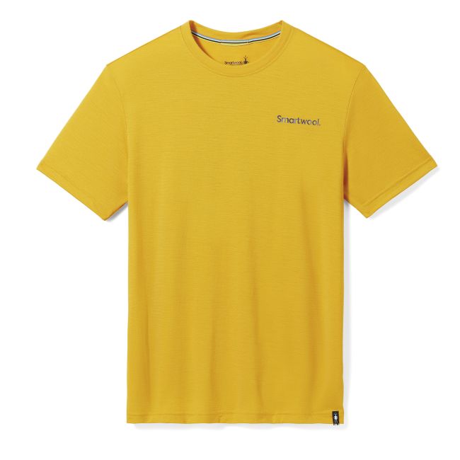 Smartwool - tricou sport unisex maneca scurta Dawn Rise Graphic Short Sleeve Tee - galben intens miere
