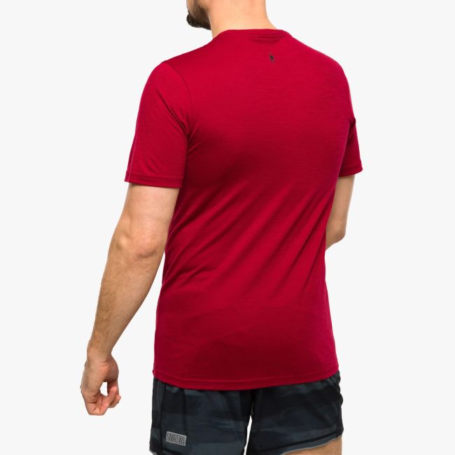 Smartwool - tricou sport unisex maneca scurta Mountain Trail Graphic Short Sleeve Tee - rosu Rhythmic