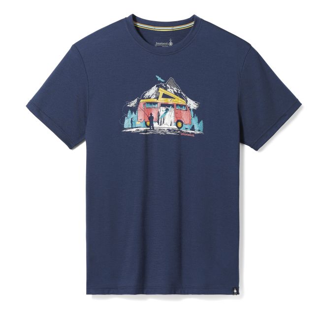 Smartwool - tricou sport unisex maneca scurta River Van Graphic Short Sleeve Tee - albastru inchis