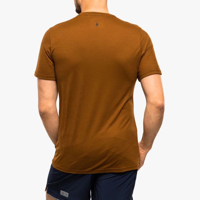 Smartwool - tricou sport unisex maneca scurta River Van Graphic Short Sleeve Tee - maro roscat