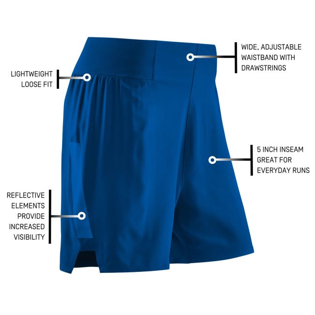 CEP - Pantaloni scurti alergare pentru femei Run Loose Fit women Shorts - albastru