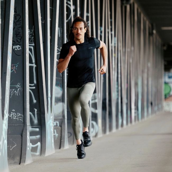 CEP - Tricou cu maneca scurta barbati The Run Shirt - albastru