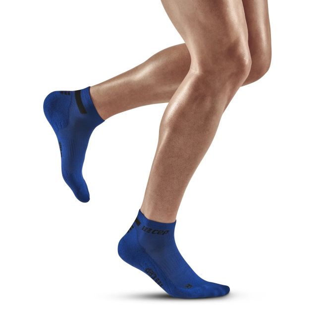CEP - sosete compresie scurte barbati The Run Socks Low Cut - albastru negru