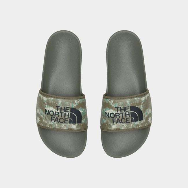 The North Face - slapi Base Camp Slides III M - verde Military Olive StippLED Camo Print | TNF Black