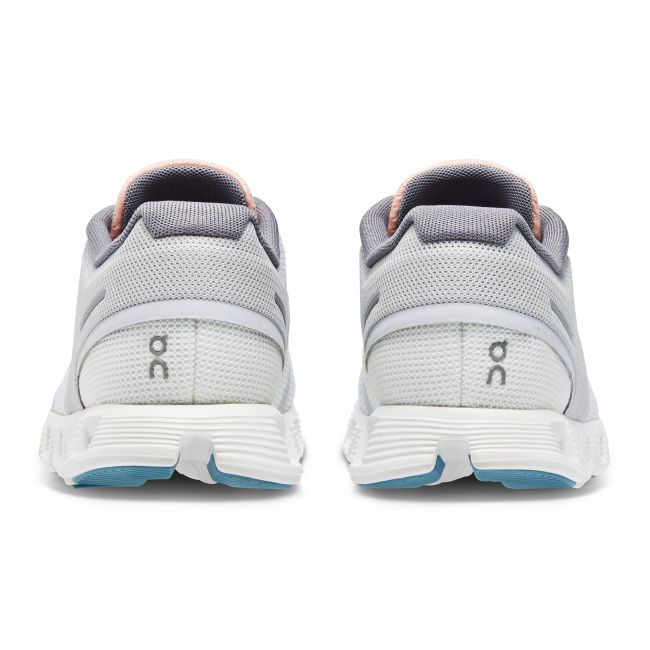 On Cloud 5 Push - pantofi alergare pentru femei - gri glaciar alb nevopsit roz albastru