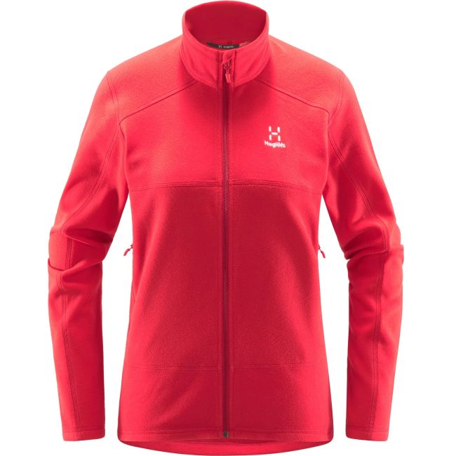 Haglofs - Jacheta subtire fleece femei Buteo Mid - rosu aprins