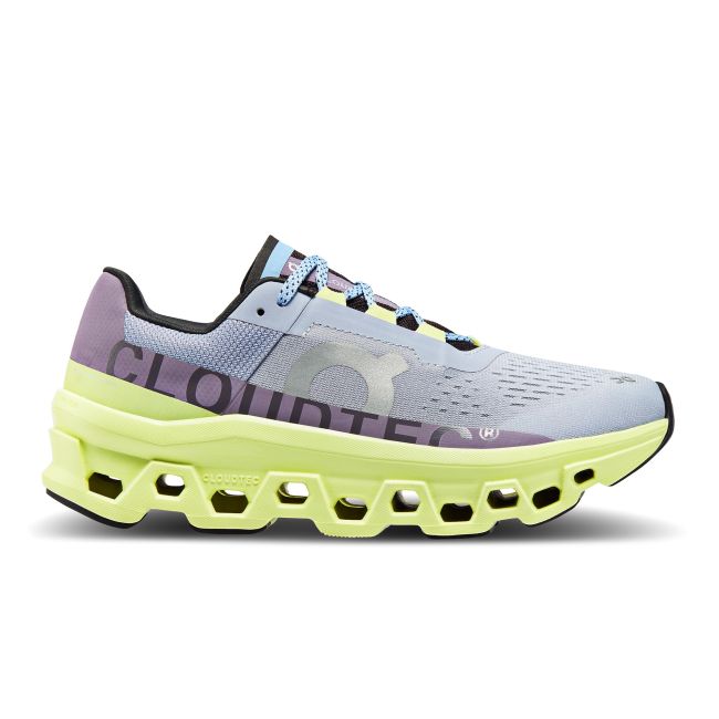 On Cloud Cloudmonster - pantofi alergare pentru femei - gri deschis nor gri inchis galben negru