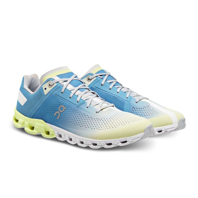 On CloudFlow - pantofi sport pentru barbati - albastru alb galben DUST | SEEDLING