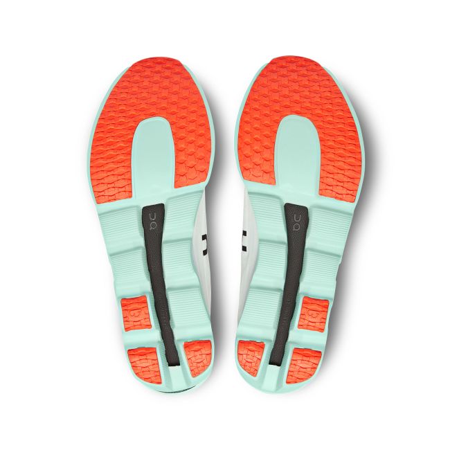 On Cloudboom Echo - pantofi alergare maraton pentru barbati - alb negru verde White | Mint