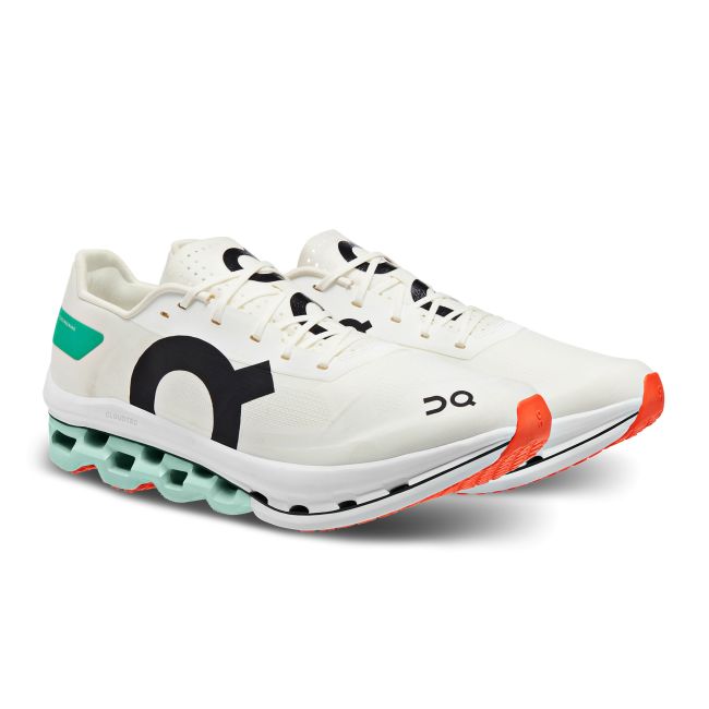 On Cloudboom Echo - pantofi alergare maraton pentru barbati - alb negru verde White | Mint