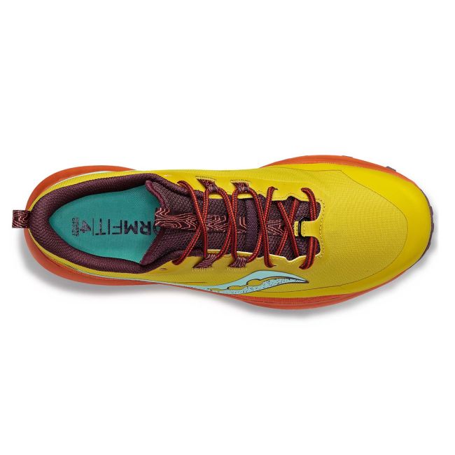 Saucony - pantofi alergare pentru barbati Peregrine 13 - galben portocaliu Arroyo maro