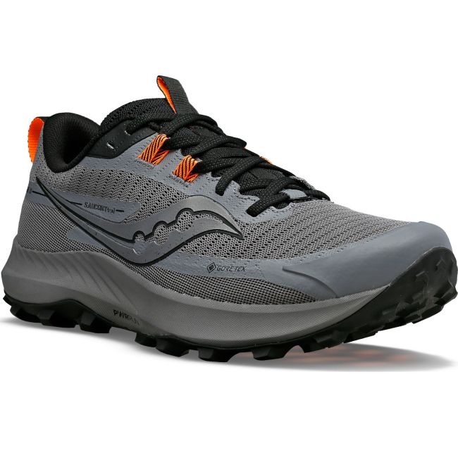 Saucony - pantofi alergare pentru barbati Peregrine 13 GTX - gri Gravel negru