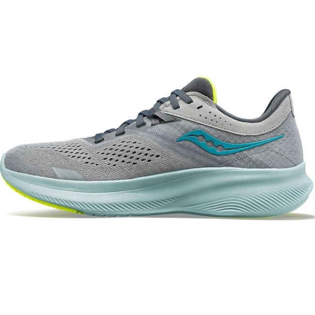 Saucony - pantofi alergare pentru barbati Ride 16 - gri Fossil verde palmier negru