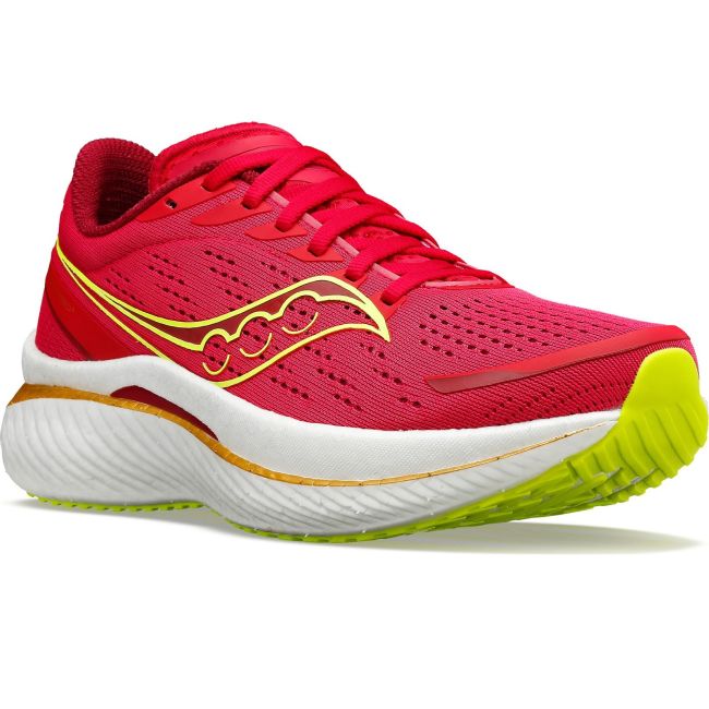 Saucony - pantofi alergare pentru femei Endorphin Speed 3 - rosu Rose galben alb