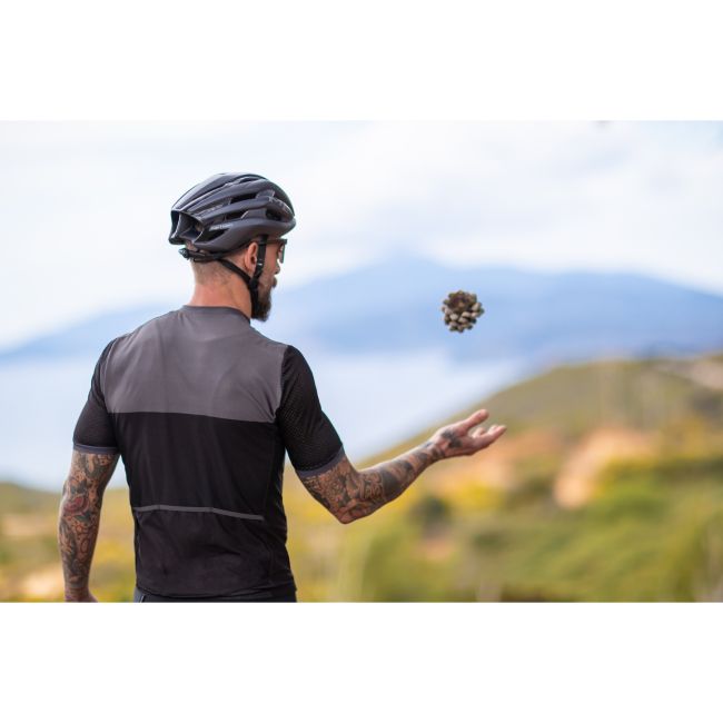 Northwave - tricou ciclism mânecă scurtă pentru bărbați Storm Air Jersey - gri închis galben fluo