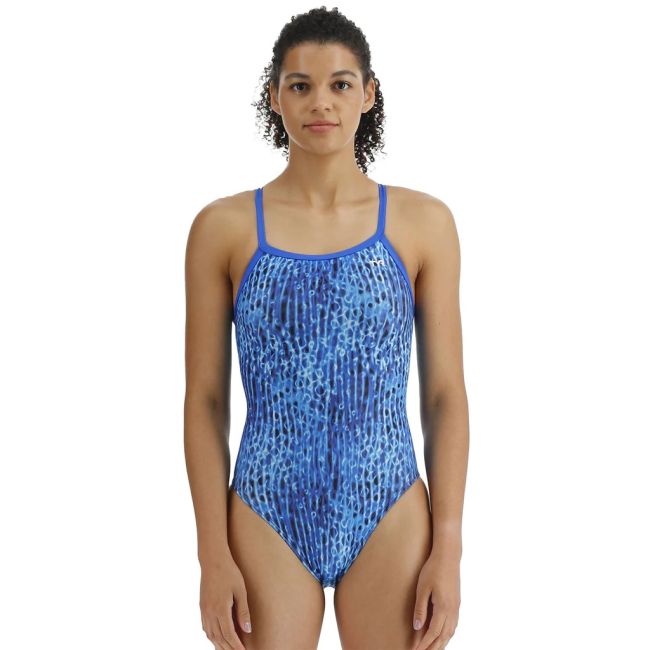 TYR - costum baie intreg pentru femei - Atolla Diamondfit - albastru multicolor