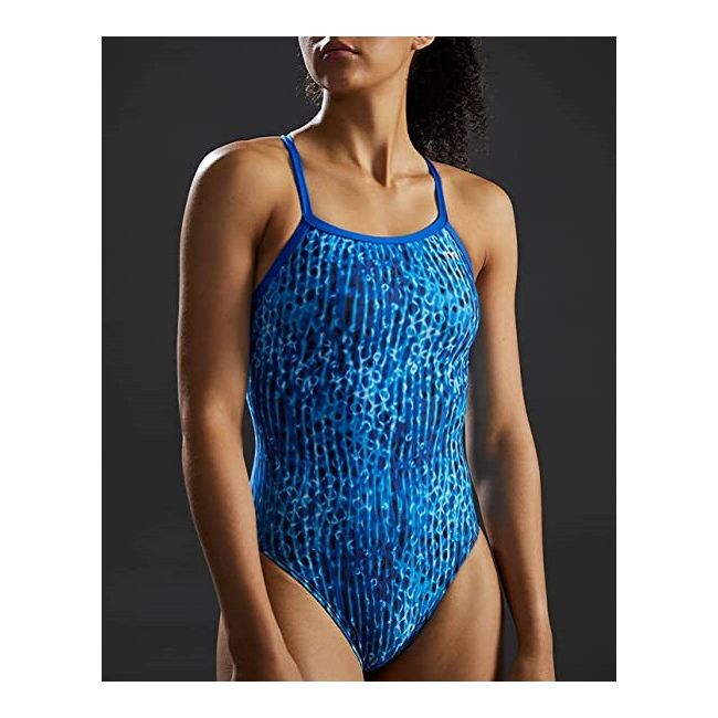 TYR - costum baie intreg pentru femei - Atolla Diamondfit - albastru multicolor