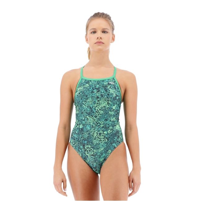 TYR - costum baie intreg pentru femei - Nebulous Diamondfit - verde multicolor