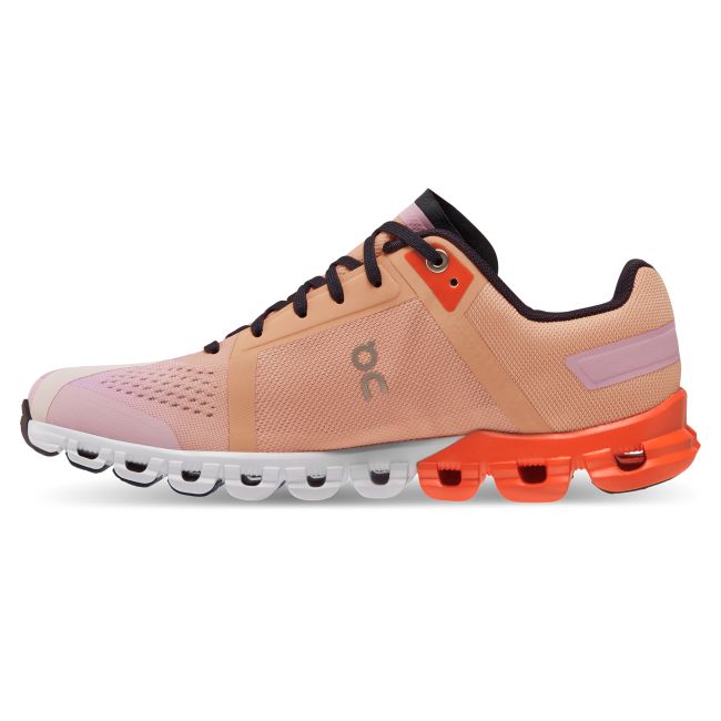 On Cloudflow - pantofi sport pentru femei - portocaliu deschis Rose Fiji portocaliu inchis alb