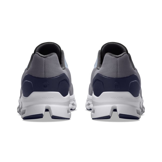 On Cloudstratus - pantofi alergare pentru barbati - gri deschis Fossil gri inchis Midnight alb
