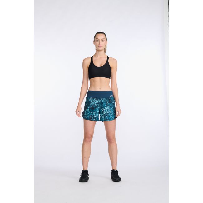 2XU - Pantaloni scurti de alergare pentru femei Aero 5 inch Shorts - albastru multicolor