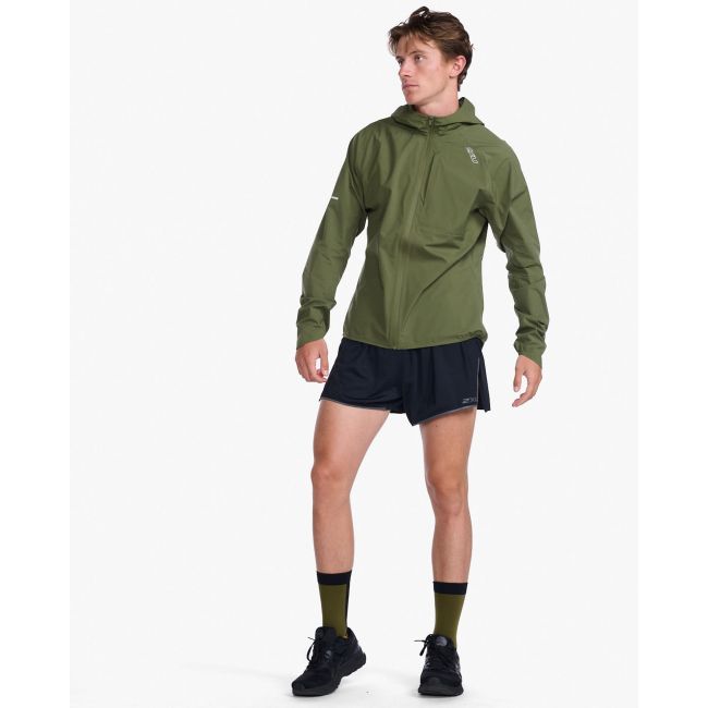 2XU - jacheta impermeabila cu elemente reflectorizante - Light Speed Waterproof Jacket - verde