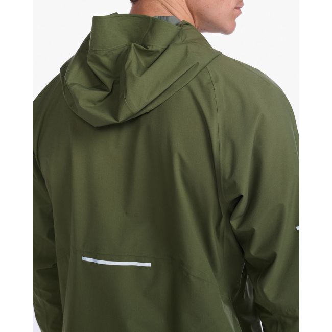 2XU - jacheta impermeabila cu elemente reflectorizante - Light Speed Waterproof Jacket - verde
