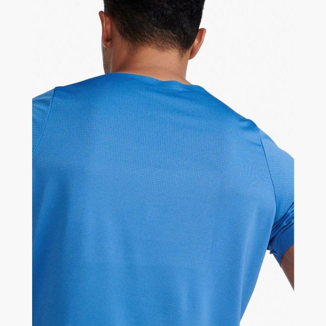2XU - tricou tehnic pentru barbati Light Speed Tee - albastru intens Starling Reflectorizant