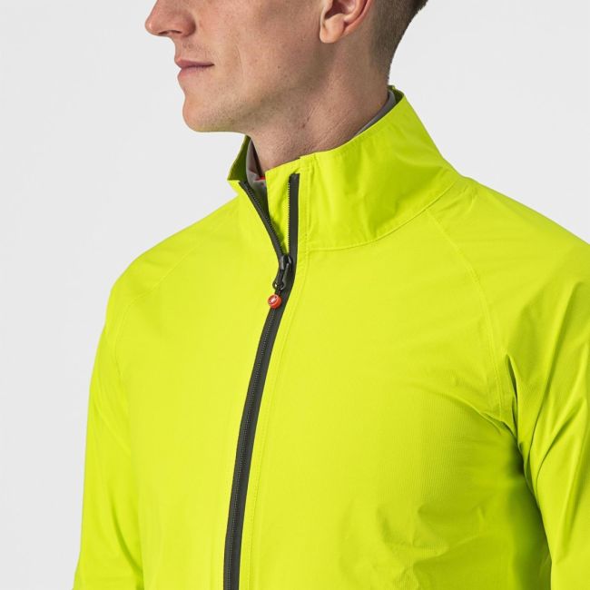 Castelli - Jacheta ciclism waterproof ploaie Emergency 2 Rainjacket - galben fluo